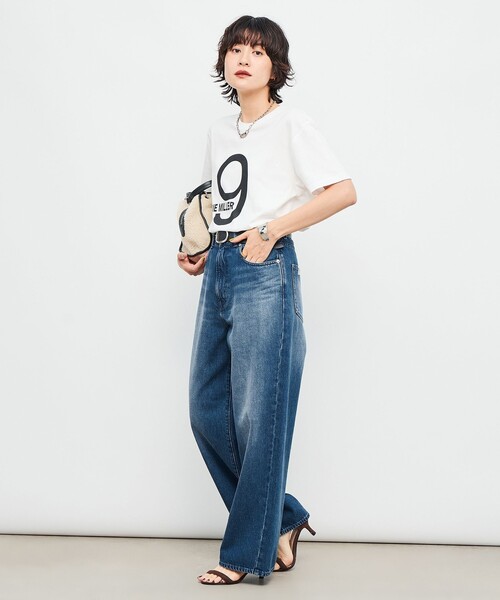 Rie Miller（リエミラー）の「【RM denim】ソフトルーズストレートデニム（デニムパンツ・レディース・インディゴブルー/ブルー系その他7・L/M/S/XS）」の4枚目の写真