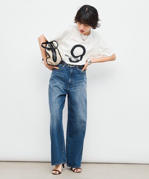 Rie Miller（リエミラー）の「【RM denim】ソフトルーズストレートデニム（デニムパンツ・レディース・インディゴブルー/ブルー系その他7・L/M/S/XS）」の6枚目の写真