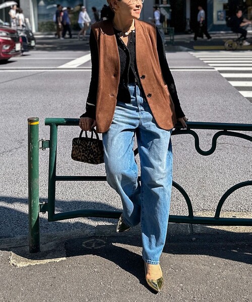 Rie Miller（リエミラー）の「【RM denim】ソフトルーズストレートデニム（デニムパンツ・レディース・インディゴブルー/ブルー系その他7・L/M/S/XS）」の12枚目の写真