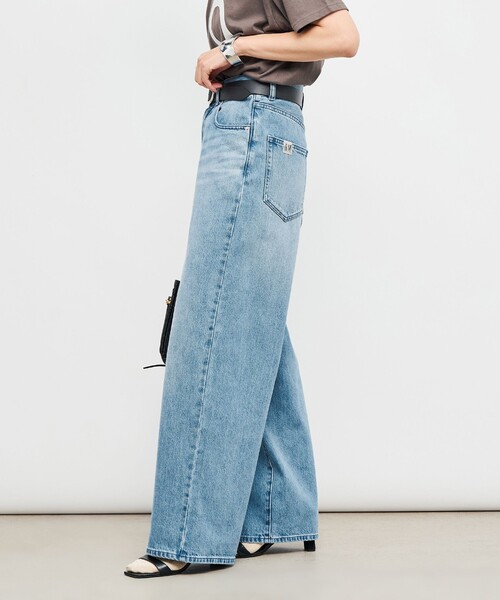 Rie Miller（リエミラー）の「【RM denim】ソフトルーズストレートデニム（デニムパンツ・レディース・インディゴブルー/ブルー系その他7・L/M/S/XS）」の18枚目の写真