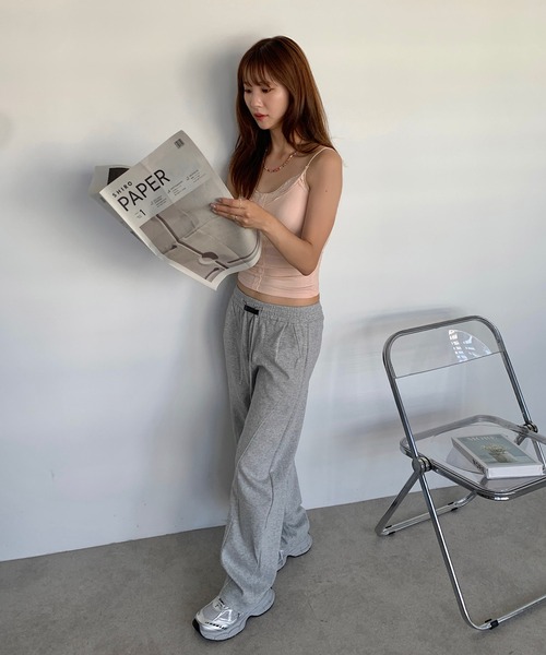 Teem Store(チームストア)の「ウエストタグデザインスウェットカーブパンツ(スウェットパンツ・レディース・オートミール/グレー/ブラック・M/L)」の17枚目の写真