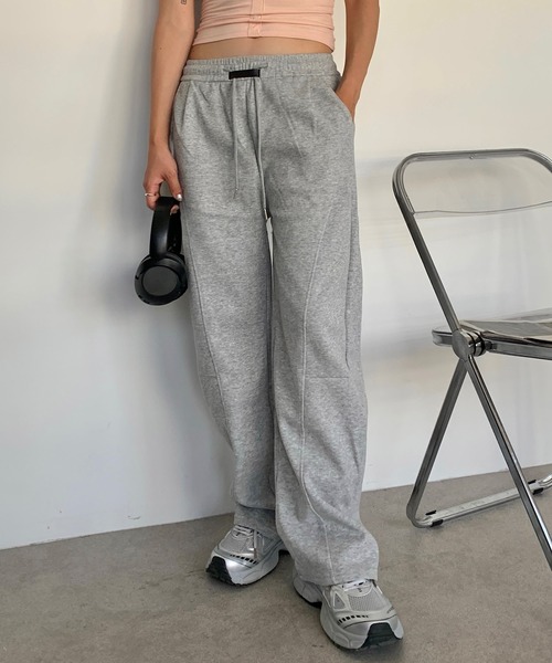 Teem Store(チームストア)の「ウエストタグデザインスウェットカーブパンツ(スウェットパンツ・レディース・オートミール/グレー/ブラック・M/L)」の21枚目の写真