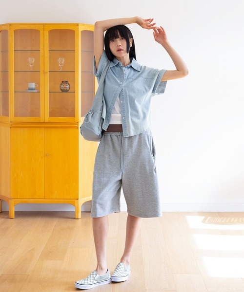 3.3 Field Trip （3.3フィールドトリップ）の「3.3 Field Trip／バミューダスウェットパンツ（スウェットパンツ・レディース・ダークグレー/ライトグレー・FREE）」の9枚目の写真