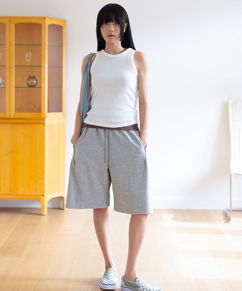 3.3 Field Trip （3.3フィールドトリップ）の「3.3 Field Trip／バミューダスウェットパンツ（スウェットパンツ・レディース・ダークグレー/ライトグレー・FREE）」の4枚目の写真