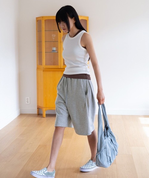 3.3 Field Trip （3.3フィールドトリップ）の「3.3 Field Trip／バミューダスウェットパンツ（スウェットパンツ・レディース・ダークグレー/ライトグレー・FREE）」の3枚目の写真