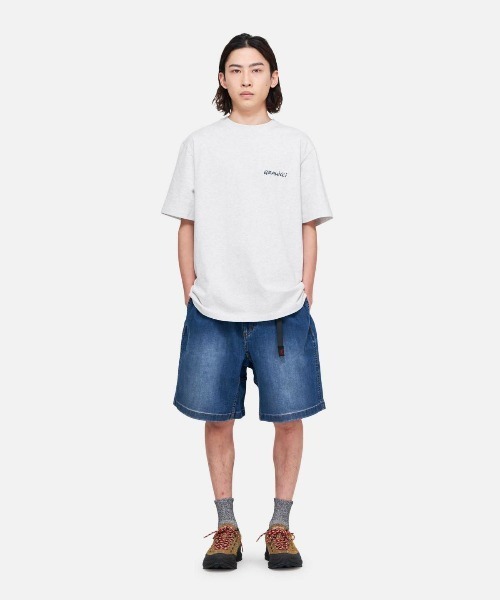 Gramicci(グラミチ)の「 DENIM LOOSE SHORT|デニムルーズショーツ(その他パンツ・メンズ・ダークインディゴブルー/ブラック/ワンウォッシュ・S/M/L/XL)」の2枚目の写真