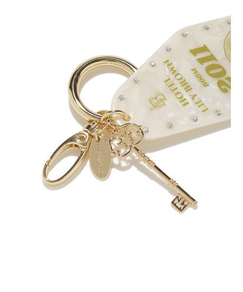 LILY BROWN（リリーブラウン）の「HOTELモチーフLily bearキーチャーム（キーケース/キーアクセサリー・レディース・マルチ/ホワイト/ピンク・F）」の10枚目の写真