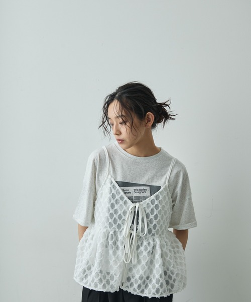 her Praha litmus リボンビスチェ フラワーレースリボンビスチェ（キャミソール）｜Lunea（ルネア