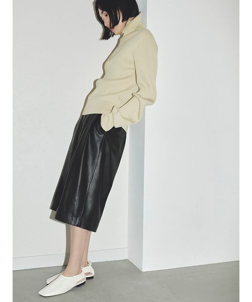 MIESROHE（ミースロエ）の「ウェーブスリーブハーフジップニット（ニット/セーター・レディース・ライトグレー/ブラウン/マルチ/クリーム/ブラック・F）」の10枚目の写真