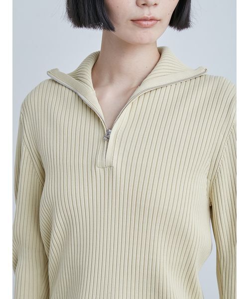 MIESROHE（ミースロエ）の「ウェーブスリーブハーフジップニット（ニット/セーター・レディース・ライトグレー/ブラウン/マルチ/クリーム/ブラック・F）」の19枚目の写真