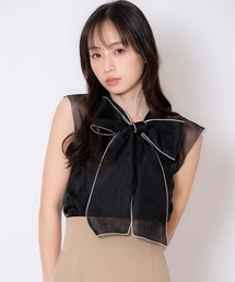 シアー」に該当するトップス（ブラック/黒色系）ファッション
