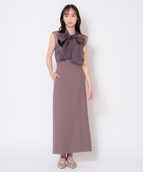 NOELA（ノエラ）の「配色シアーボウタイブラウス（シャツ/ブラウス・レディース・ブラウン/ブラック/オフホワイト・フリー）」の8枚目の写真