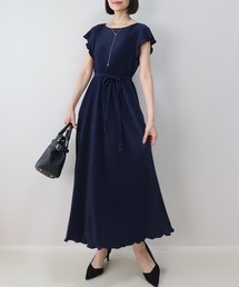 【INTERPLAY x MAYUKO】Whisper Flow Pleated Dress-Green-625150004-22F