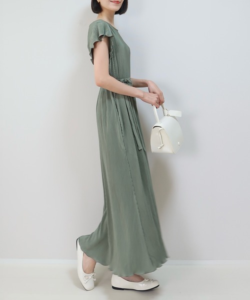 INTERPLAY（インタープレイ）の「【INTERPLAY x MAYUKO】Whisper Flow Pleated Dress-Green-625150004-22F（ワンピース・レディース・ブラウン/グリーン/ネイビー・FREE）」の17枚目の写真