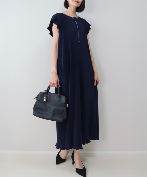 INTERPLAY（インタープレイ）の「【INTERPLAY x MAYUKO】Whisper Flow Pleated Dress-Green-625150004-22F（ワンピース・レディース・ブラウン/グリーン/ネイビー・FREE）」の19枚目の写真