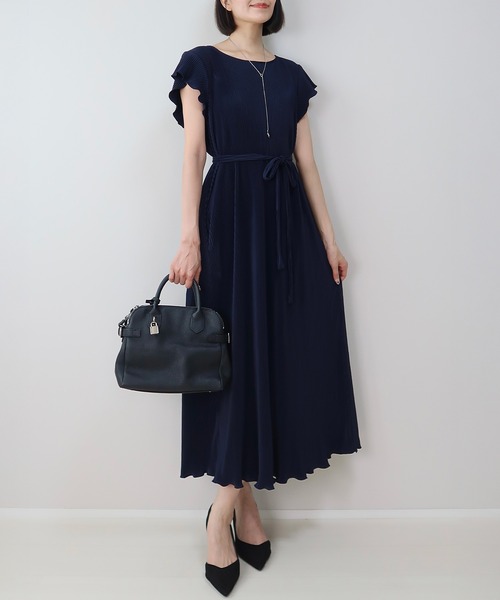 INTERPLAY（インタープレイ）の「【INTERPLAY x MAYUKO】Whisper Flow Pleated Dress-Green-625150004-22F（ワンピース・レディース・ブラウン/グリーン/ネイビー・FREE）」の20枚目の写真