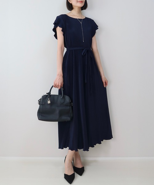INTERPLAY（インタープレイ）の「【INTERPLAY x MAYUKO】Whisper Flow Pleated Dress-Green-625150004-22F（ワンピース・レディース・ブラウン/グリーン/ネイビー・FREE）」の21枚目の写真