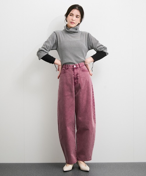 Healthknit（ヘルスニット）の「【Healthknit/ヘルスニット】別注/Basic Waffle Turtleneck L/S（Tシャツ/カットソー・レディース・オフホワイト/ブラック系その他/ブラック系その他3・FREE）」の8枚目の写真