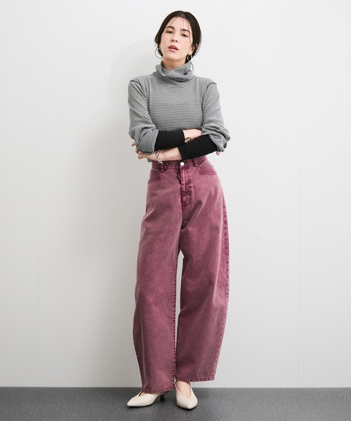 Healthknit（ヘルスニット）の「【Healthknit/ヘルスニット】別注/Basic Waffle Turtleneck L/S（Tシャツ/カットソー・レディース・オフホワイト/ブラック系その他/ブラック系その他3・FREE）」の9枚目の写真