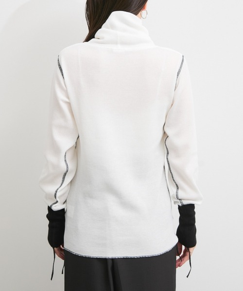 Healthknit（ヘルスニット）の「【Healthknit/ヘルスニット】別注/Basic Waffle Turtleneck L/S（Tシャツ/カットソー・レディース・オフホワイト/ブラック系その他/ブラック系その他3・FREE）」の17枚目の写真