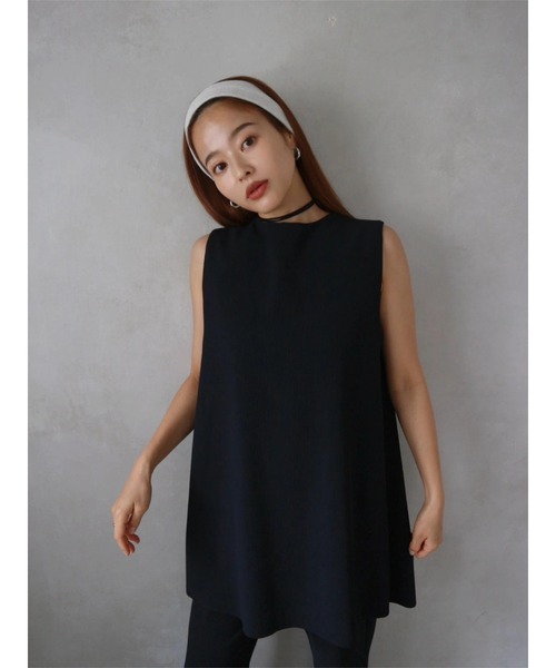 TRUNC（トランクエイティーエイト）の「Smooth Rib 2way Ribbon Tops（その他トップス・レディース・ブルー/ブラック/アイボリー・FREE）」の6枚目の写真