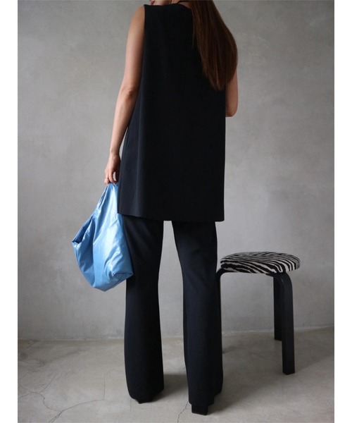 TRUNC（トランクエイティーエイト）の「Smooth Rib 2way Ribbon Tops（その他トップス・レディース・ブルー/ブラック/アイボリー・FREE）」の11枚目の写真