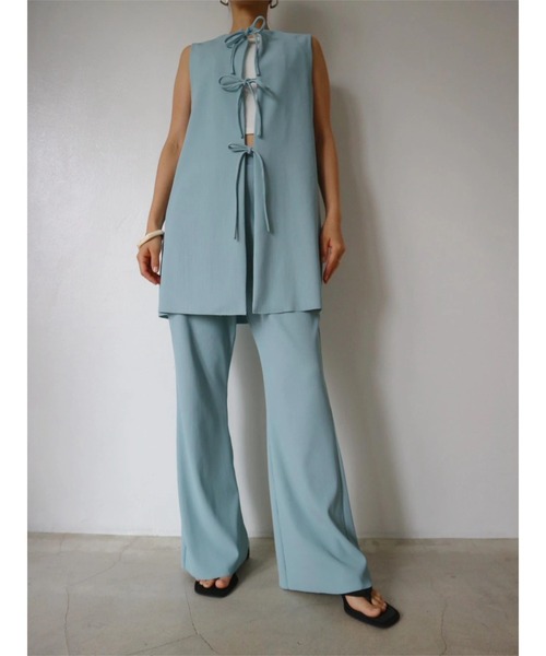 TRUNC（トランクエイティーエイト）の「Smooth Rib 2way Ribbon Tops（その他トップス・レディース・ブルー/ブラック/アイボリー・FREE）」の22枚目の写真