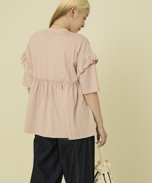 セール】<UVカット＞multi functional 7分袖フリルTシャツ/機能性素材