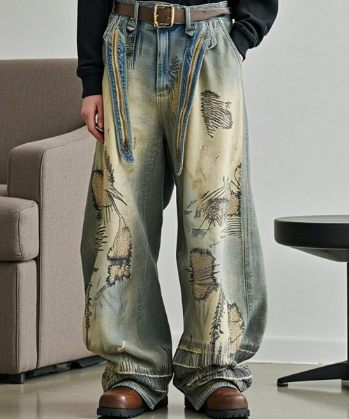 メル19034◆新品 ジェニィラブ アルジ－◆りぼんパ－カ－コ－デセット A'GEM/9 × .kom 『ARULE/アルール』ステッチバルーンデニム