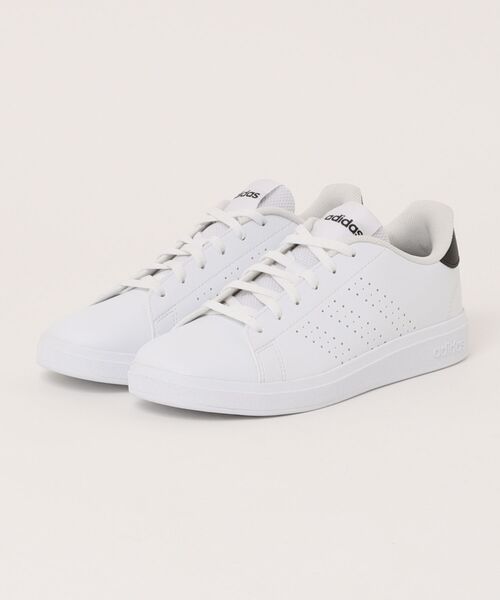 adidas(アディダス)の「《adidas》ADVANCOURT BASE 2.0 J(スニーカー・キッズ・ホワイト×グレー/ホワイト×ピンク/ホワイト×ブラック/ホワイト×グリーン/ブラック×ブラック/ホワイト系その他・22.0cm/25.0cm/24.5cm/24.0cm/23.5cm/23.0cm/22.5cm/25.5cm)」の2枚目の写真