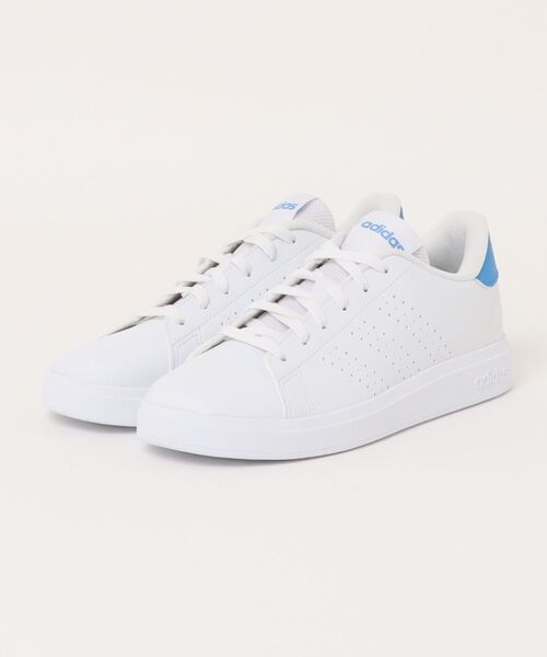 adidas(アディダス)の「《adidas》ADVANCOURT BASE 2.0 J(スニーカー・キッズ・ホワイト×グレー/ホワイト×ピンク/ホワイト×ブラック/ホワイト×グリーン/ブラック×ブラック/ホワイト系その他・22.0cm/25.0cm/24.5cm/24.0cm/23.5cm/23.0cm/22.5cm/25.5cm)」の4枚目の写真