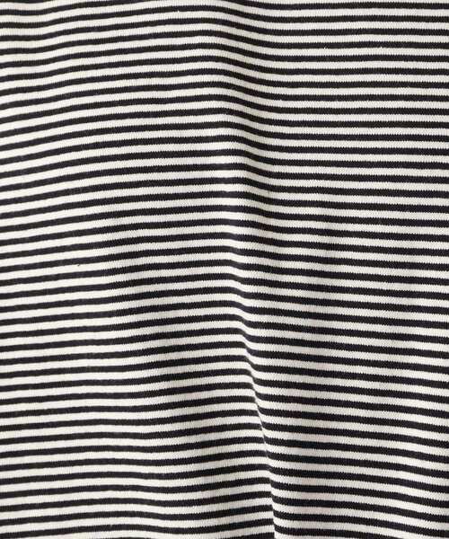 one'sterrace(ワンズテラス)の「コットン天竺 ボーダー5分袖プルオーバー(Tシャツ/カットソー・レディース・ブラック系8/オレンジ系その他5/カーキ系5・02)」の11枚目の写真