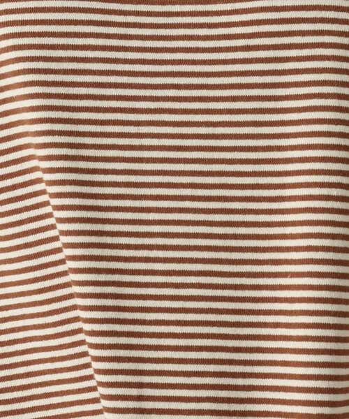 one'sterrace(ワンズテラス)の「コットン天竺 ボーダー5分袖プルオーバー(Tシャツ/カットソー・レディース・ブラック系8/オレンジ系その他5/カーキ系5・02)」の15枚目の写真