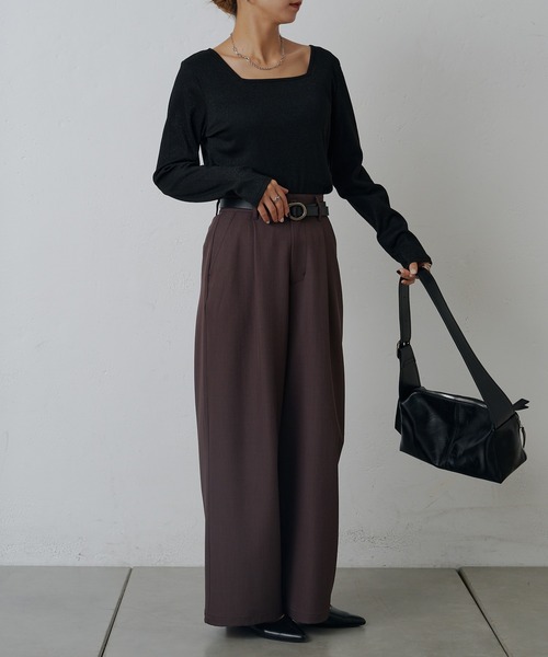 COLONY 2139(コロニートゥーワンスリーナイン)の「ラメフライス2WAYスクエアプルオーバー(Tシャツ/カットソー・レディース・ブラック/ブラック系その他/シルバー・FREE)」の17枚目の写真