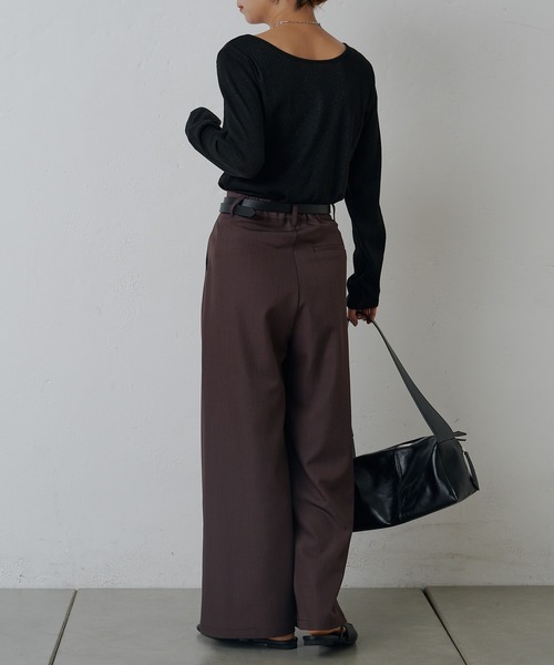 COLONY 2139(コロニートゥーワンスリーナイン)の「ラメフライス2WAYスクエアプルオーバー(Tシャツ/カットソー・レディース・ブラック/ブラック系その他/シルバー・FREE)」の16枚目の写真