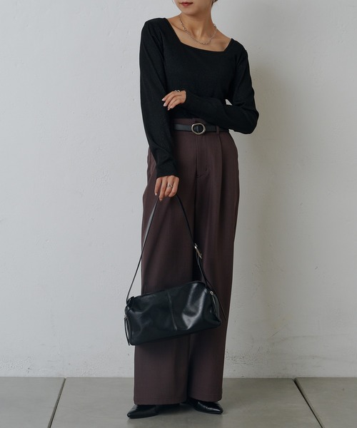 COLONY 2139(コロニートゥーワンスリーナイン)の「ラメフライス2WAYスクエアプルオーバー(Tシャツ/カットソー・レディース・ブラック/ブラック系その他/シルバー・FREE)」の18枚目の写真