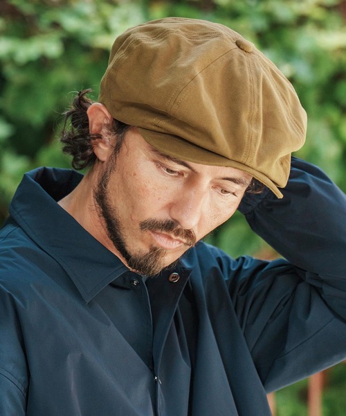 CAMBIO（カンビオ）の「mko13064- Canvas Solid Big Casquette ビッグキャスケット(OP-252-BO009)（キャスケット・メンズ・ブラック/キャメル/チャコール・FREE）」の9枚目の写真