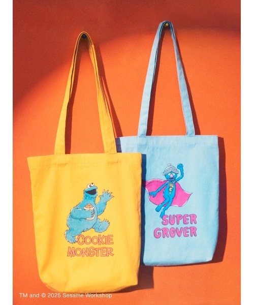 SESAME STREET(セサミストリート)の「【VINTAGE BOOK STYLE】トートバッグ(トートバッグ・レディース・ピンク/ブルー/オレンジ/イエロー・F)」の5枚目の写真