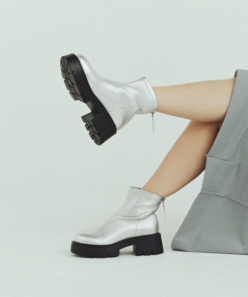 セール】【NICAL】バックファスナー厚底ブーツ/554406（ブーツ