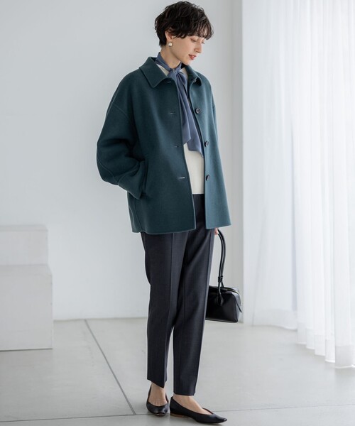 23区(ニジュウサンク)の「【見上愛さん着用/洗える】シアービエラ ボウタイ ブラウス(シャツ/ブラウス・レディース・ブラック系/ダルブルー系/アイボリー系・38)」の11枚目の写真