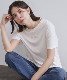 OPAQUE.CLIP | メタリック刺繍ロゴTシャツ【接触冷感/洗濯機洗い可】(Tシャツ/カットソー)