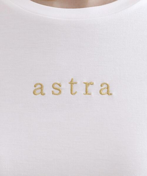 OPAQUE.CLIP(オペークドットクリップ)の「メタリック刺繍ロゴTシャツ【接触冷感/洗濯機洗い可】(Tシャツ/カットソー・レディース・ブラック/ブラウン系その他/ホワイト・38/40)」の7枚目の写真