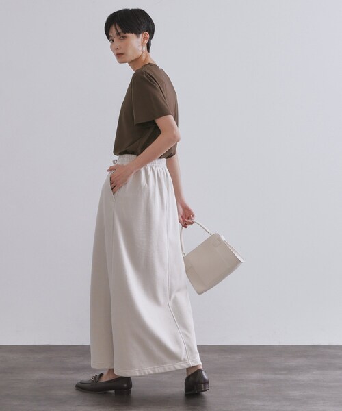 OPAQUE.CLIP(オペークドットクリップ)の「メタリック刺繍ロゴTシャツ【接触冷感/洗濯機洗い可】(Tシャツ/カットソー・レディース・ブラック/ブラウン系その他/ホワイト・38/40)」の14枚目の写真