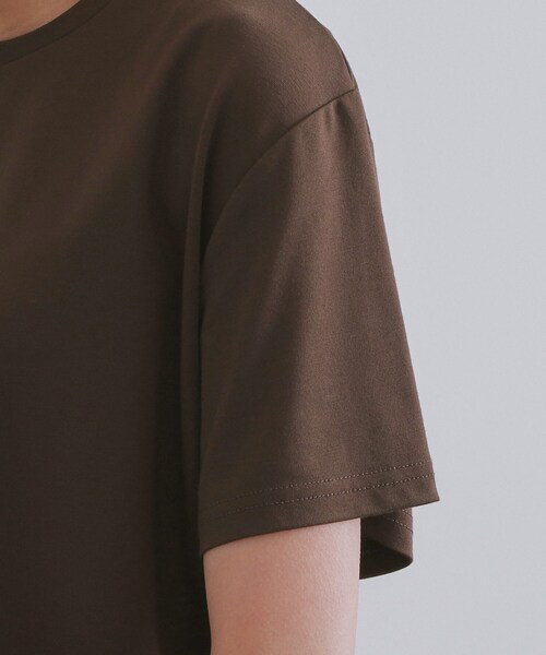 OPAQUE.CLIP(オペークドットクリップ)の「メタリック刺繍ロゴTシャツ【接触冷感/洗濯機洗い可】(Tシャツ/カットソー・レディース・ブラック/ブラウン系その他/ホワイト・38/40)」の20枚目の写真