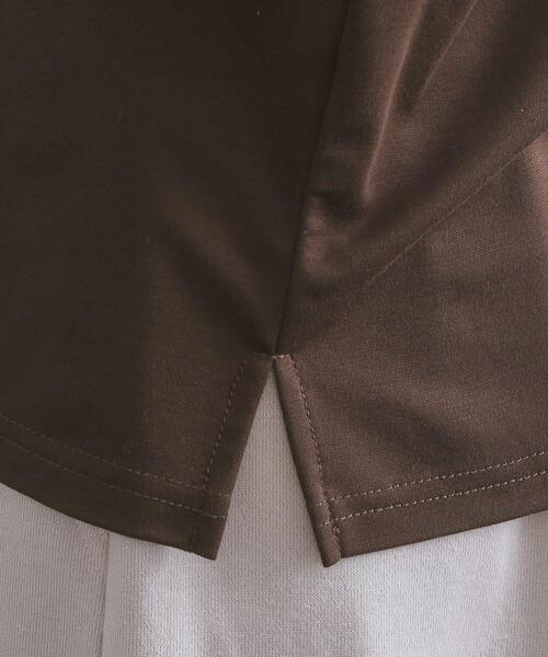 OPAQUE.CLIP(オペークドットクリップ)の「メタリック刺繍ロゴTシャツ【接触冷感/洗濯機洗い可】(Tシャツ/カットソー・レディース・ブラック/ブラウン系その他/ホワイト・38/40)」の21枚目の写真