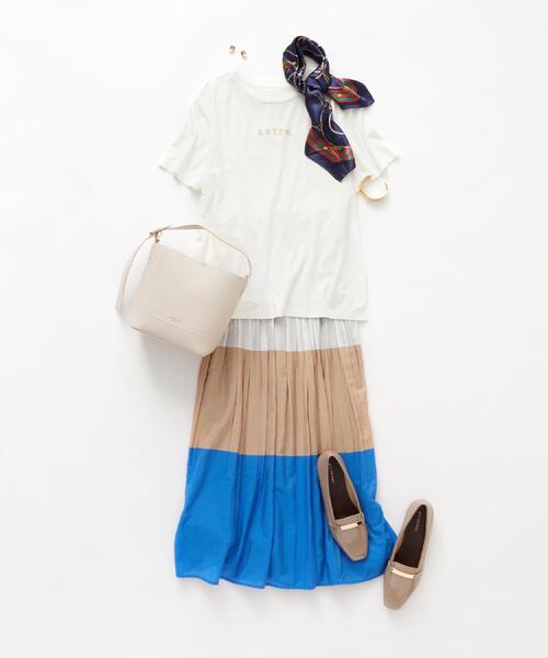 OPAQUE.CLIP(オペークドットクリップ)の「メタリック刺繍ロゴTシャツ【接触冷感/洗濯機洗い可】(Tシャツ/カットソー・レディース・ブラック/ブラウン系その他/ホワイト・38/40)」の22枚目の写真