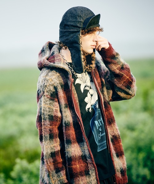 glamb(O)Check Knit Hoodie / `FbNjbgt[fB[(jbg/Z[^[)