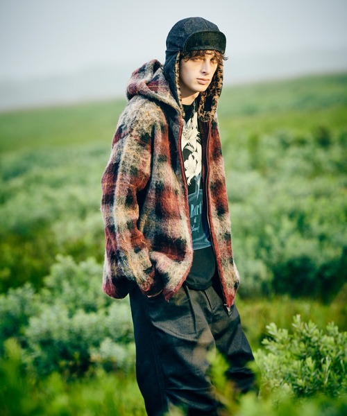 glamb(グラム)の「Check Knit Hoodie / チェックニットフーディー(ニット/セーター・メンズ・レッド/ブルー・S/M/L)」の18枚目の写真