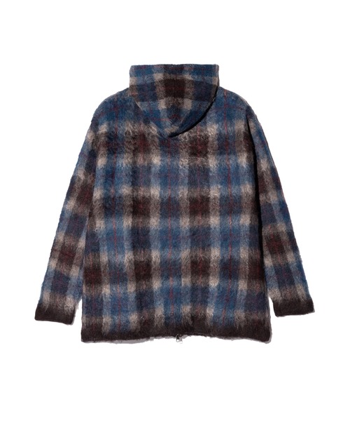 glamb(グラム)の「Check Knit Hoodie / チェックニットフーディー(ニット/セーター・メンズ・レッド/ブルー・S/M/L)」の5枚目の写真