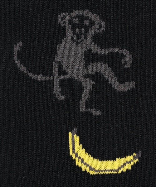 Paul Smith（ポールスミス）の「“Monkey & Banana” ソックス【250612 DRO】（ソックス/靴下・メンズ・ブラック/ネイビー/ダークブラウン・25-27）」の4枚目の写真